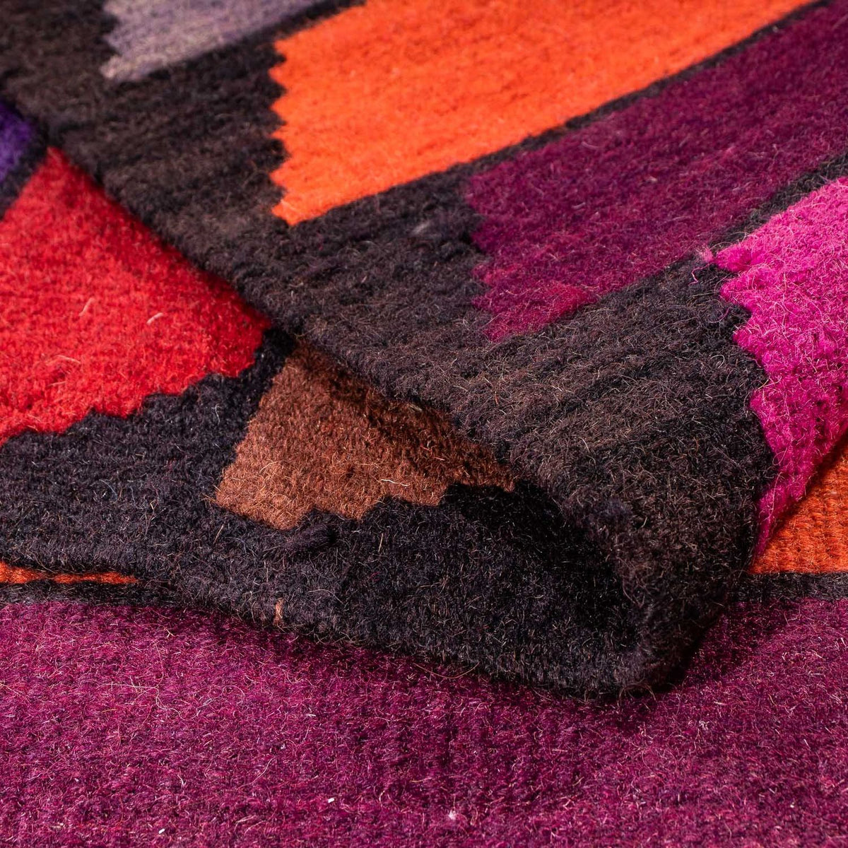 Kelim-matta - gammal - 340 x 190 cm - flerfärgad