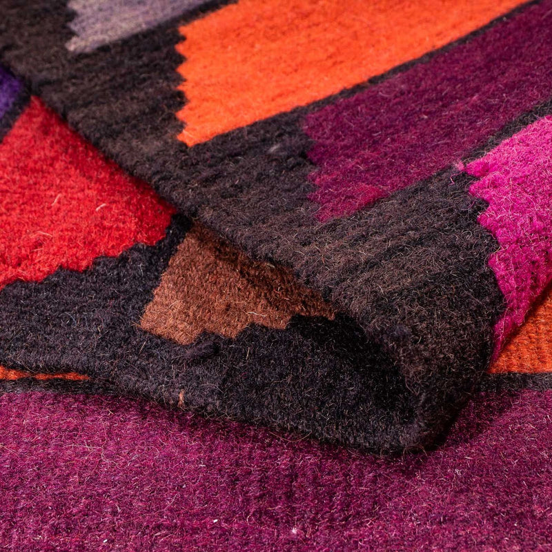 Kelim-matta - gammal - 340 x 190 cm - flerfärgad