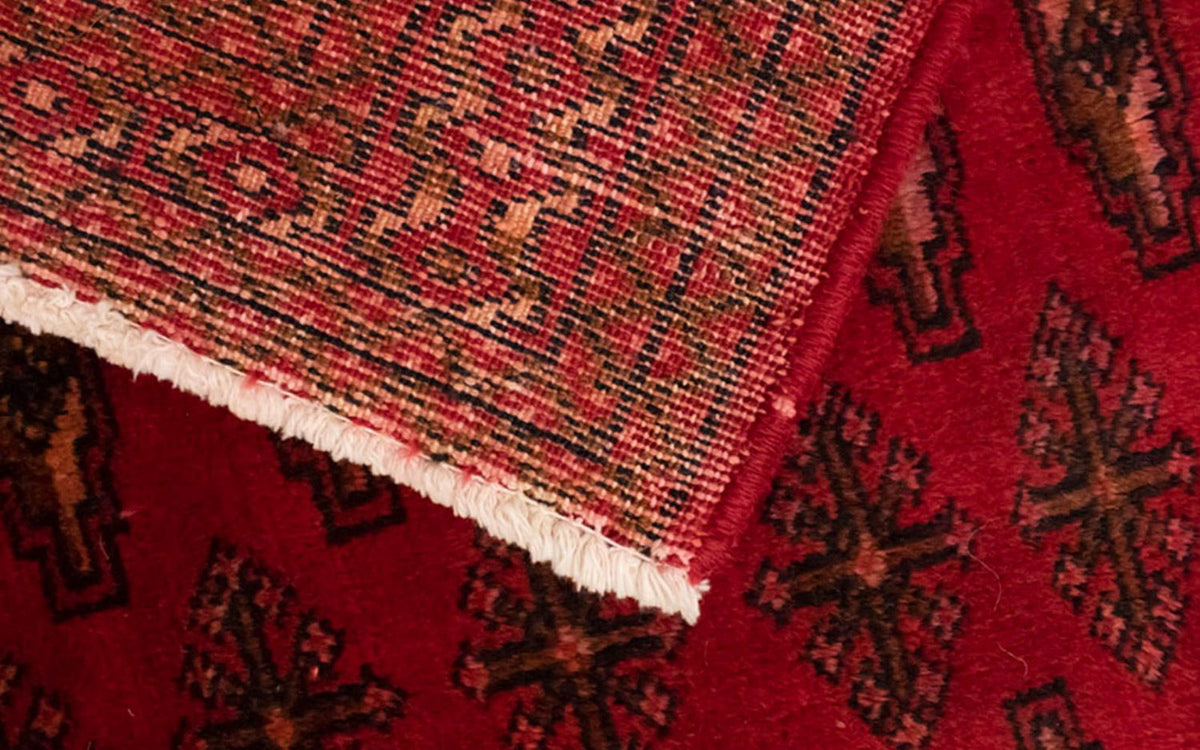 Turkaman-matta - 130 x 60 cm - röd