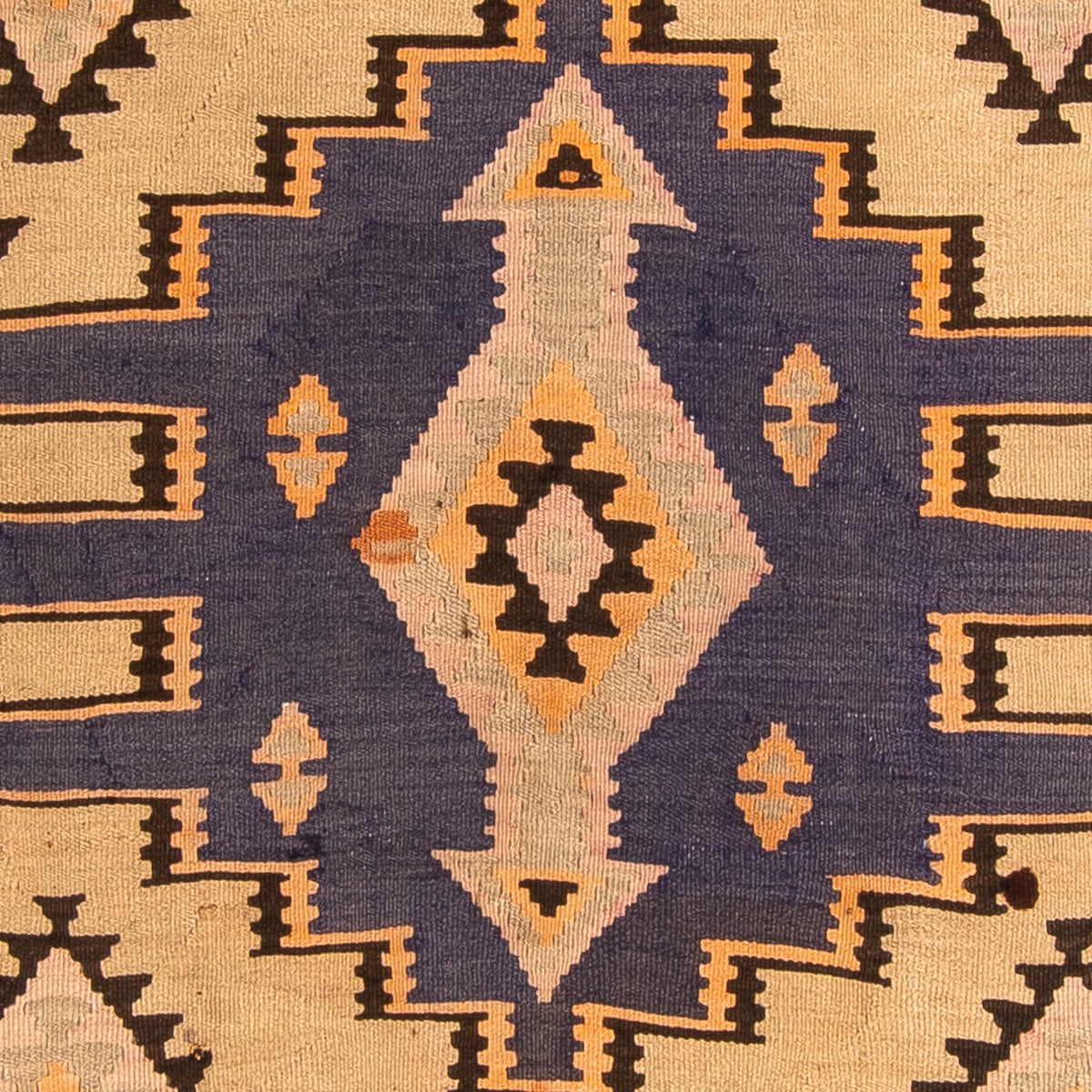 Kelim-matta - gammal - 265 x 140 cm - flerfärgad