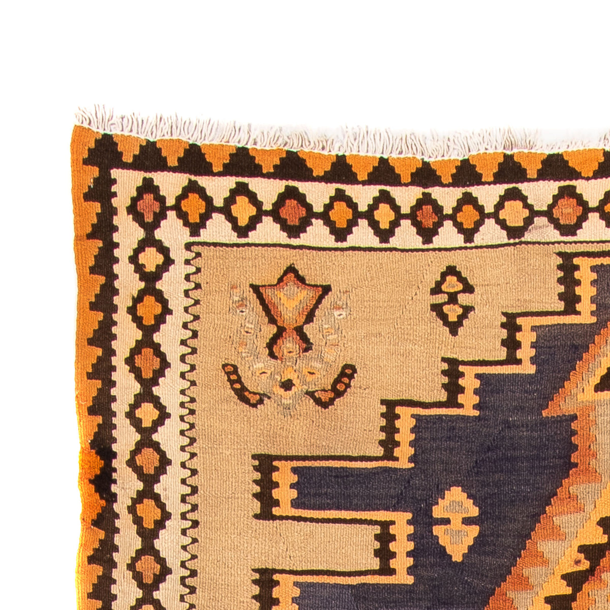 Kelim-matta - gammal - 265 x 140 cm - flerfärgad