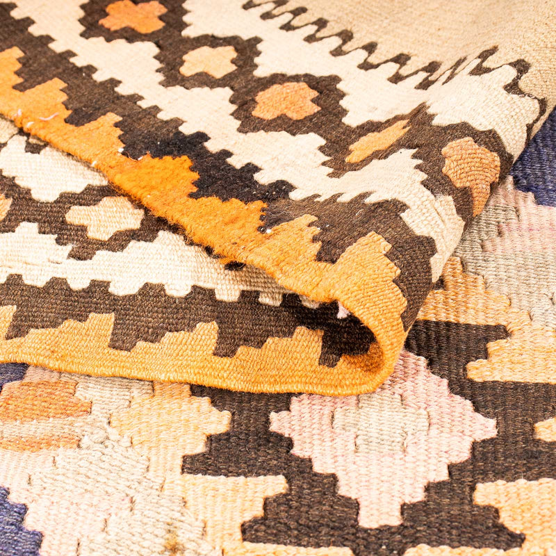 Kelim-matta - gammal - 265 x 140 cm - flerfärgad