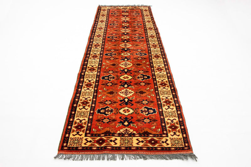 Runner Afghansk matta - Hatshlu - 305 x 84 cm - orange