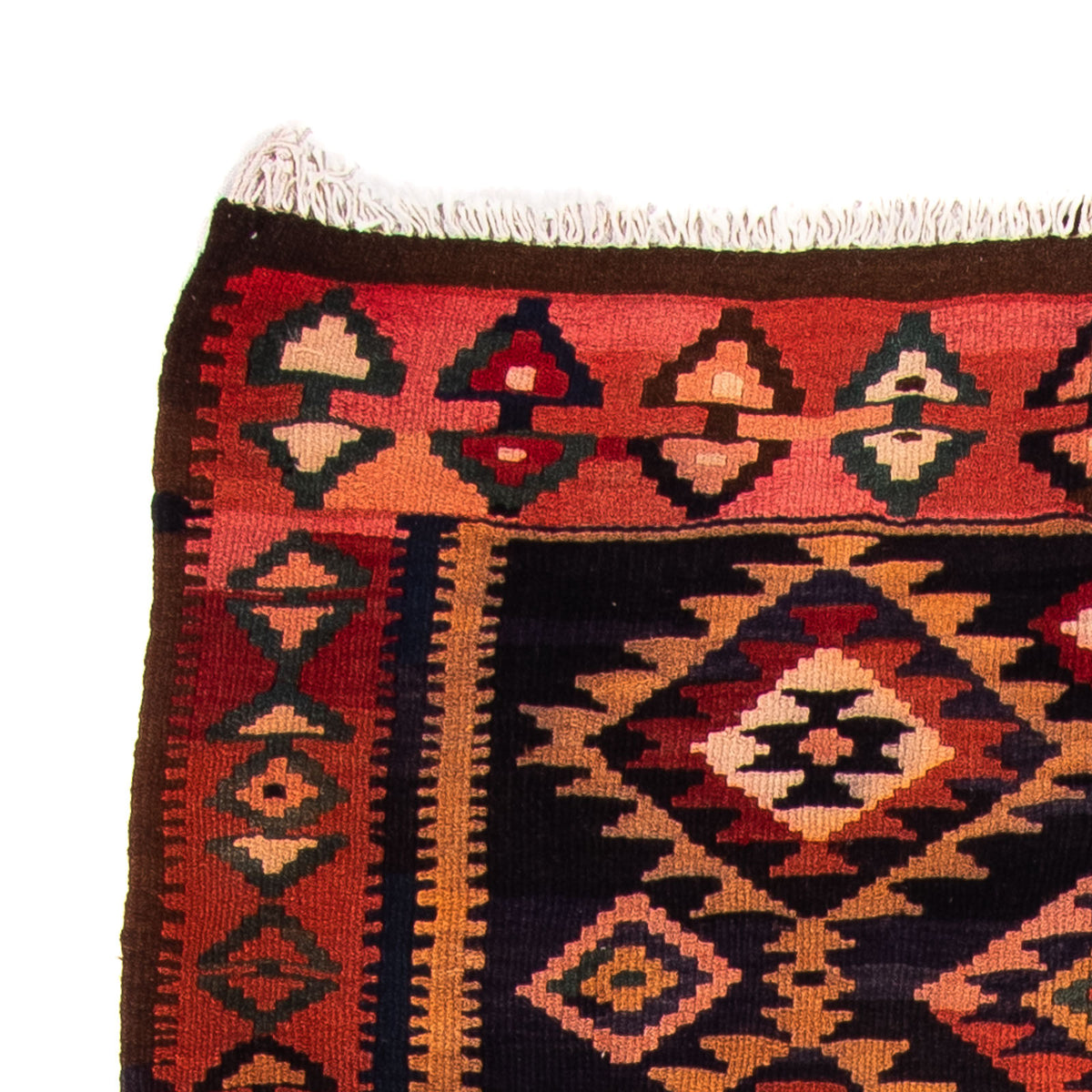 Kelim-matta - gammal - 270 x 140 cm - flerfärgad