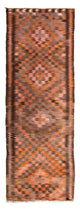 Runner Kelim-matta - gammal - 380 x 140 cm - flerfärgad