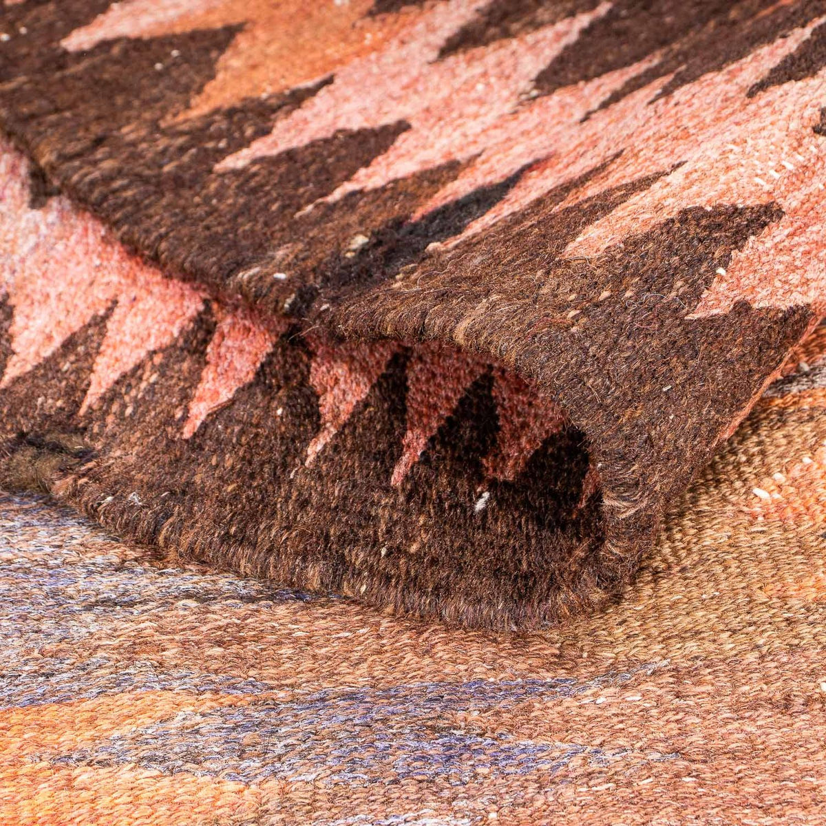 Runner Kelim-matta - gammal - 380 x 140 cm - flerfärgad