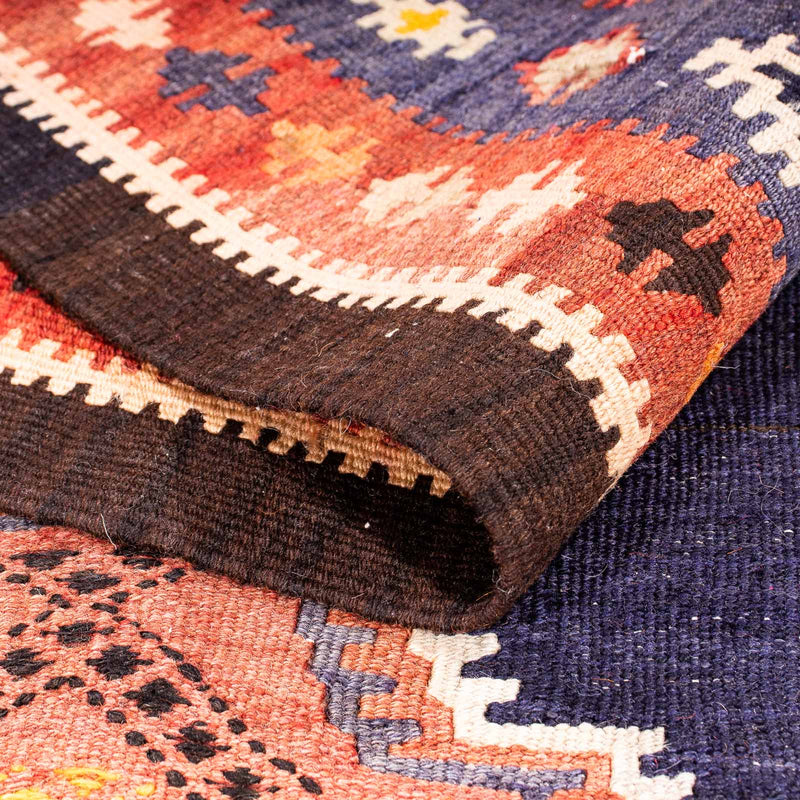 Runner Kelim-matta - gammal - 330 x 120 cm - flerfärgad