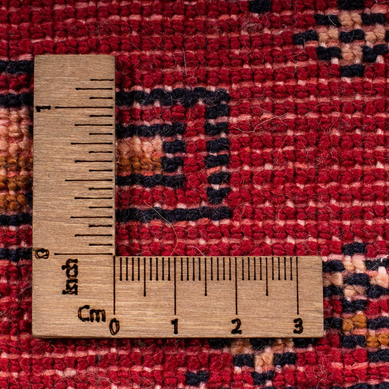 Turkaman-matta - 130 x 60 cm - mörkröd