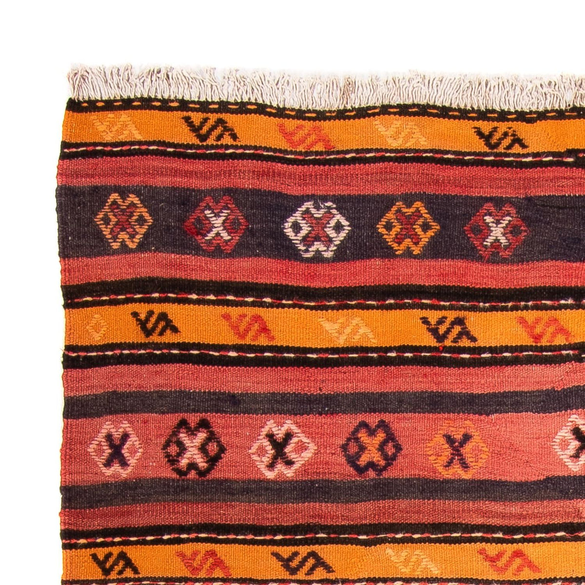 Kelim-matta - gammal - 210 x 150 cm - flerfärgad