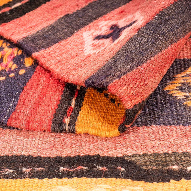 Kelim-matta - gammal - 210 x 150 cm - flerfärgad