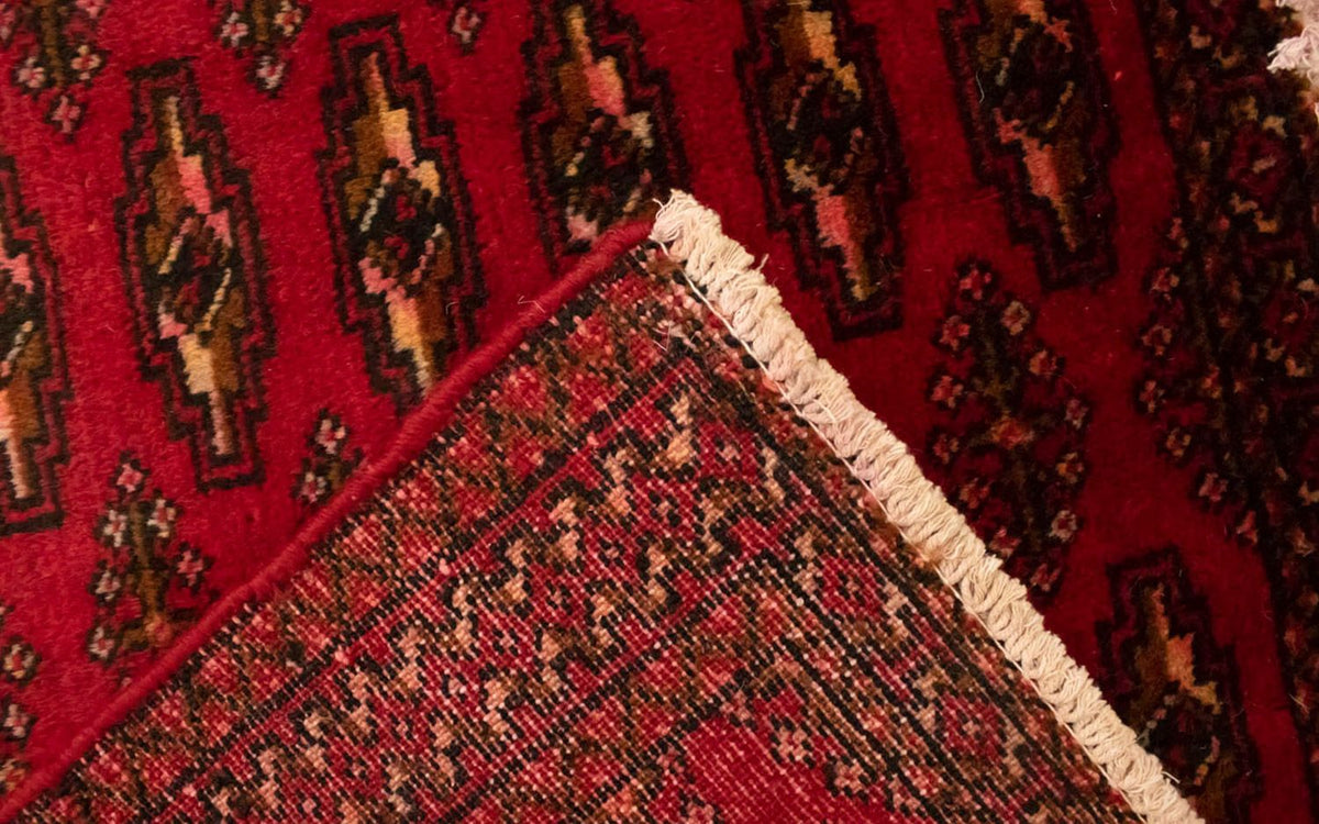 Turkaman-matta - 130 x 60 cm - röd