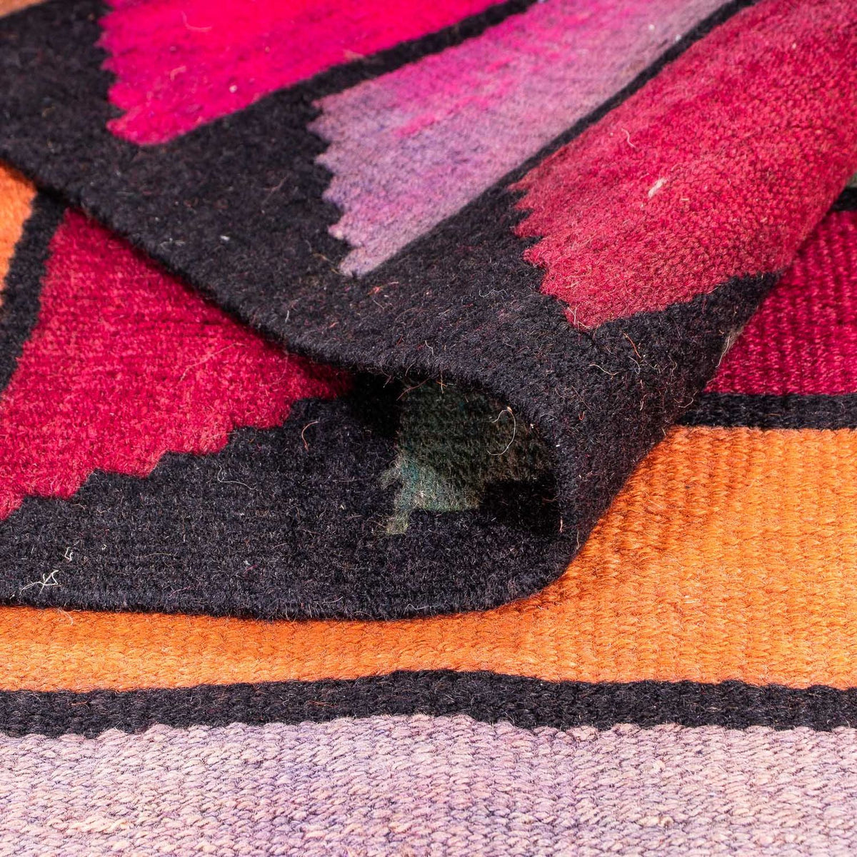 Runner Kelim-matta - gammal - 330 x 150 cm - flerfärgad