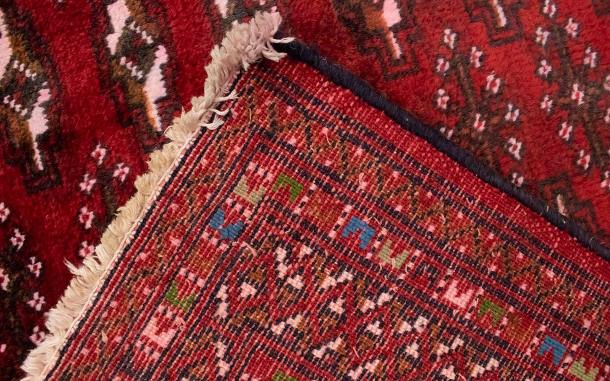 Turkaman-matta - 130 x 60 cm - röd