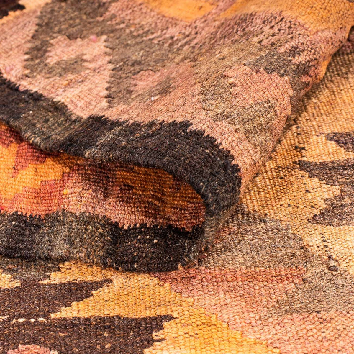 Runner Kelim-matta - gammal - 330 x 190 cm - flerfärgad