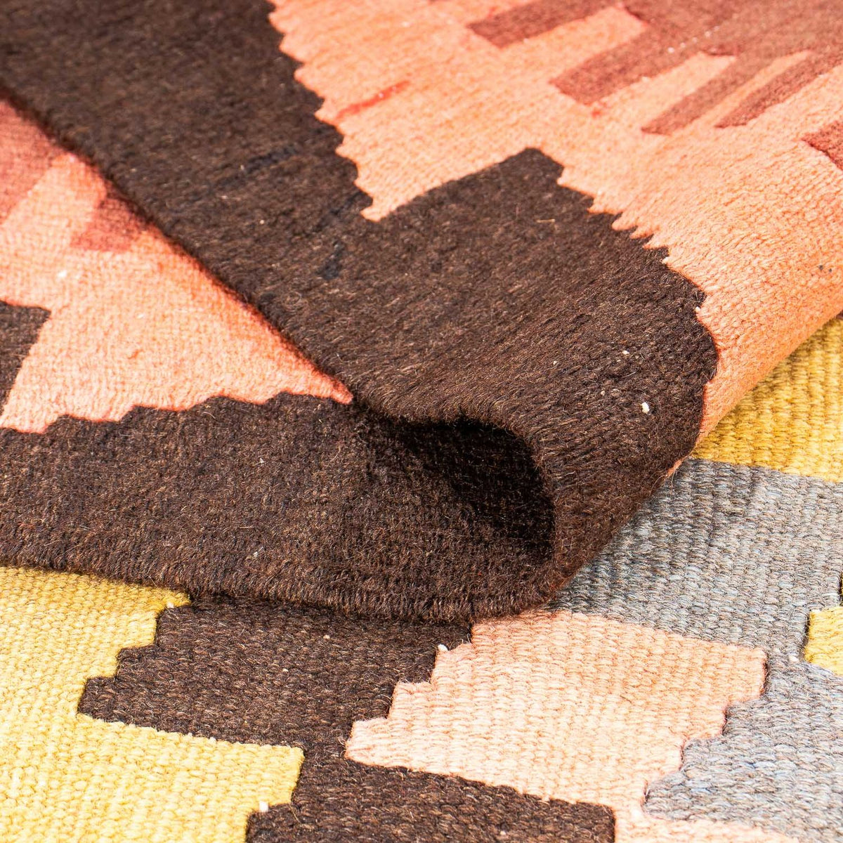 Runner Kelim-matta - gammal - 295 x 115 cm - flerfärgad