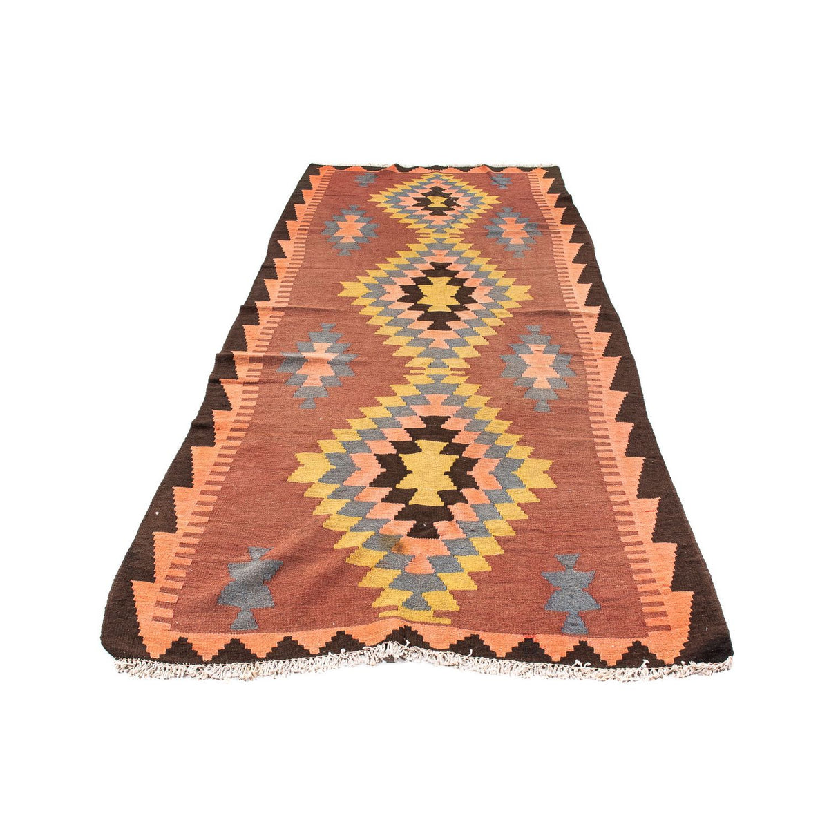 Runner Kelim-matta - gammal - 295 x 115 cm - flerfärgad