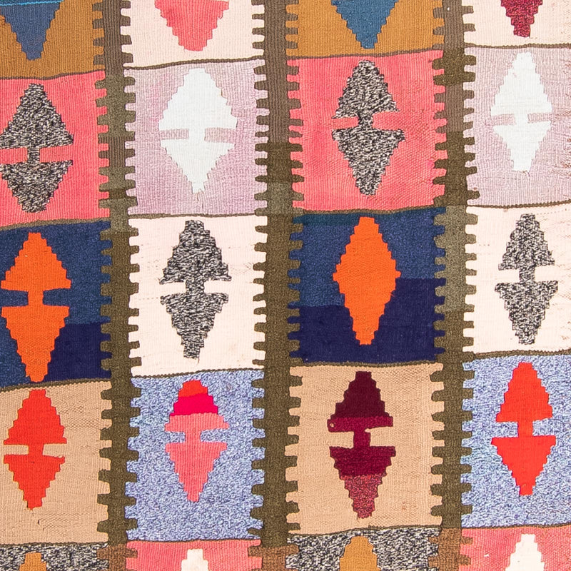 Runner Kelim-matta - gammal - 345 x 122 cm - flerfärgad