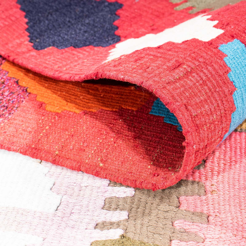 Runner Kelim-matta - gammal - 345 x 122 cm - flerfärgad