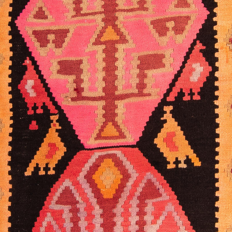 Runner Kelim-matta - gammal - 265 x 110 cm - flerfärgad