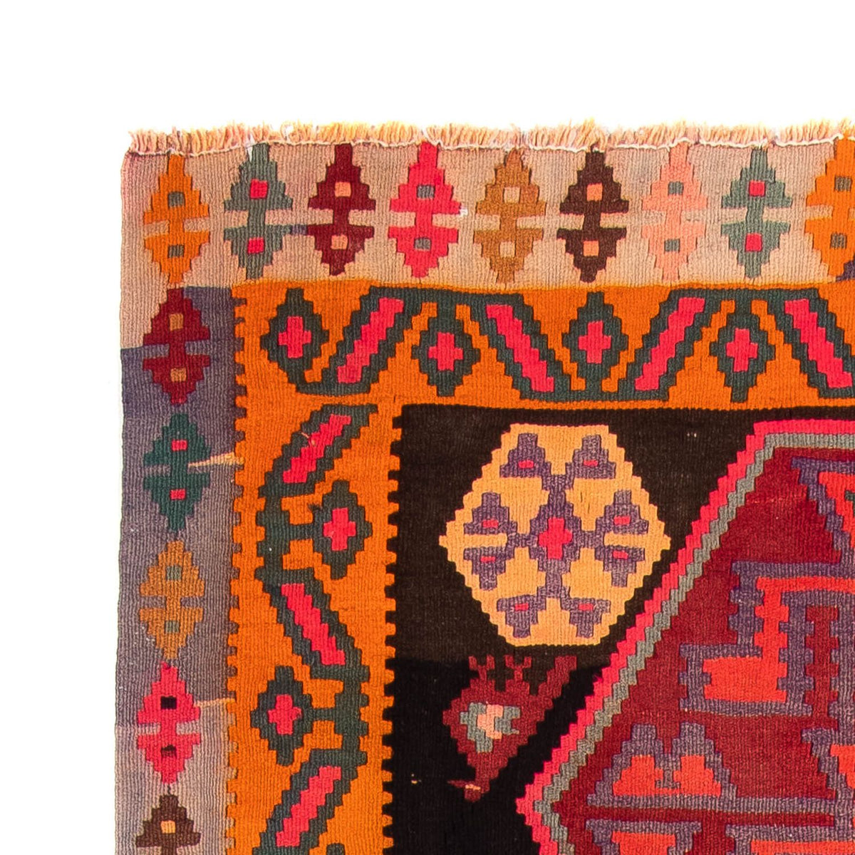 Runner Kelim-matta - gammal - 330 x 155 cm - flerfärgad