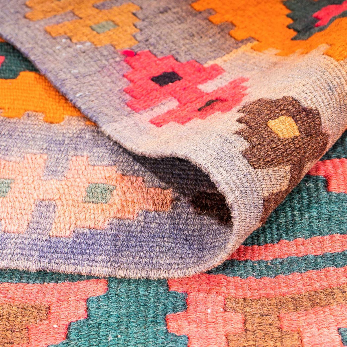 Runner Kelim-matta - gammal - 330 x 155 cm - flerfärgad