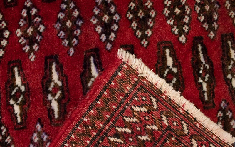 Turkaman-matta - 130 x 60 cm - röd