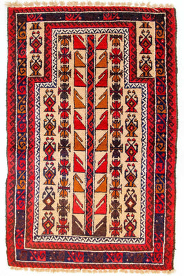 Baluch-matta - 126 x 79 cm - röd