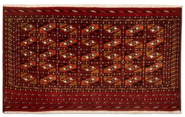 Turkaman-matta - 115 x 67 cm - röd