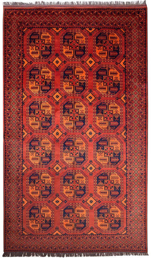 Afghansk matta - Kunduz - 300 x 199 cm - röd