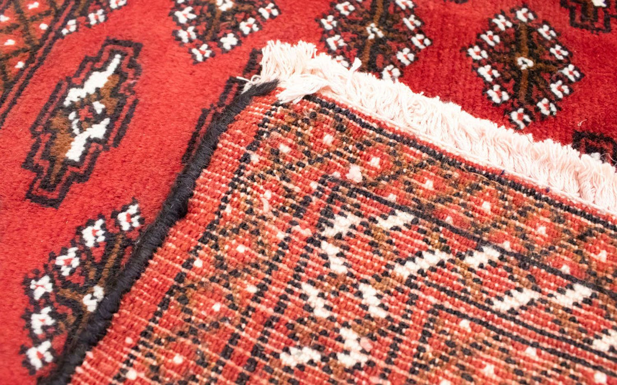 Turkaman-matta - 130 x 60 cm - röd