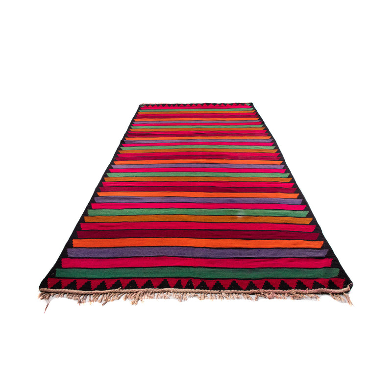 Runner Kelim-matta - gammal - 350 x 185 cm - flerfärgad