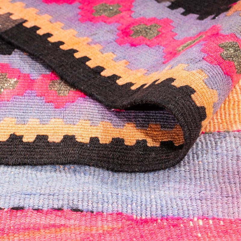 Runner Kelim-matta - gammal - 340 x 140 cm - flerfärgad