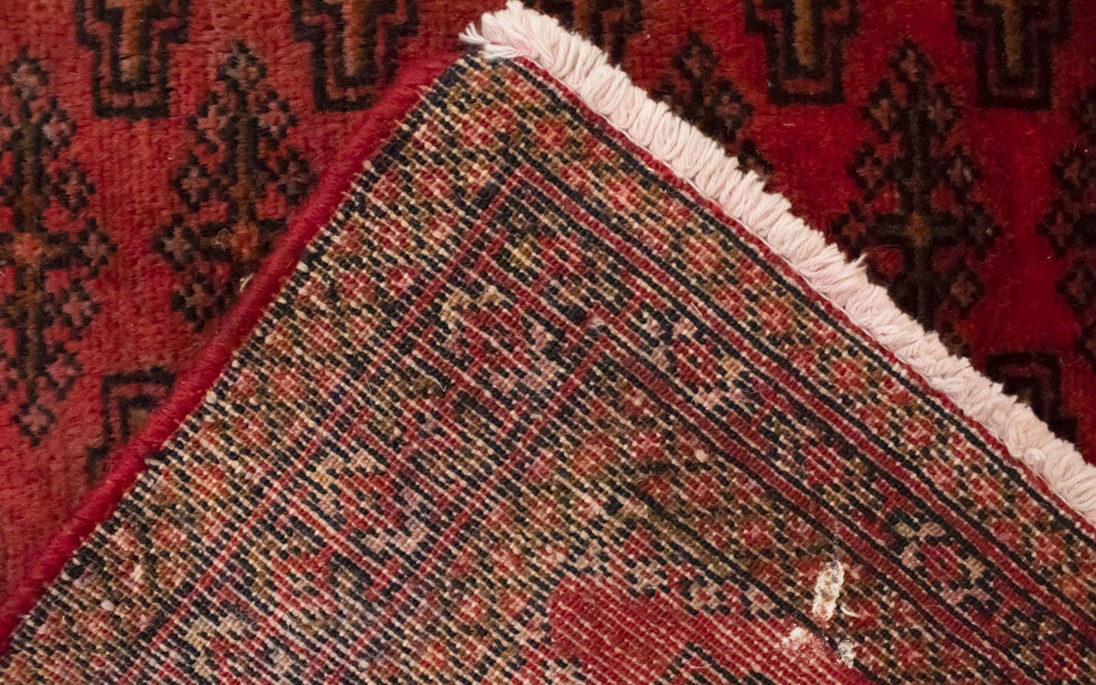 Turkaman-matta - 130 x 60 cm - röd