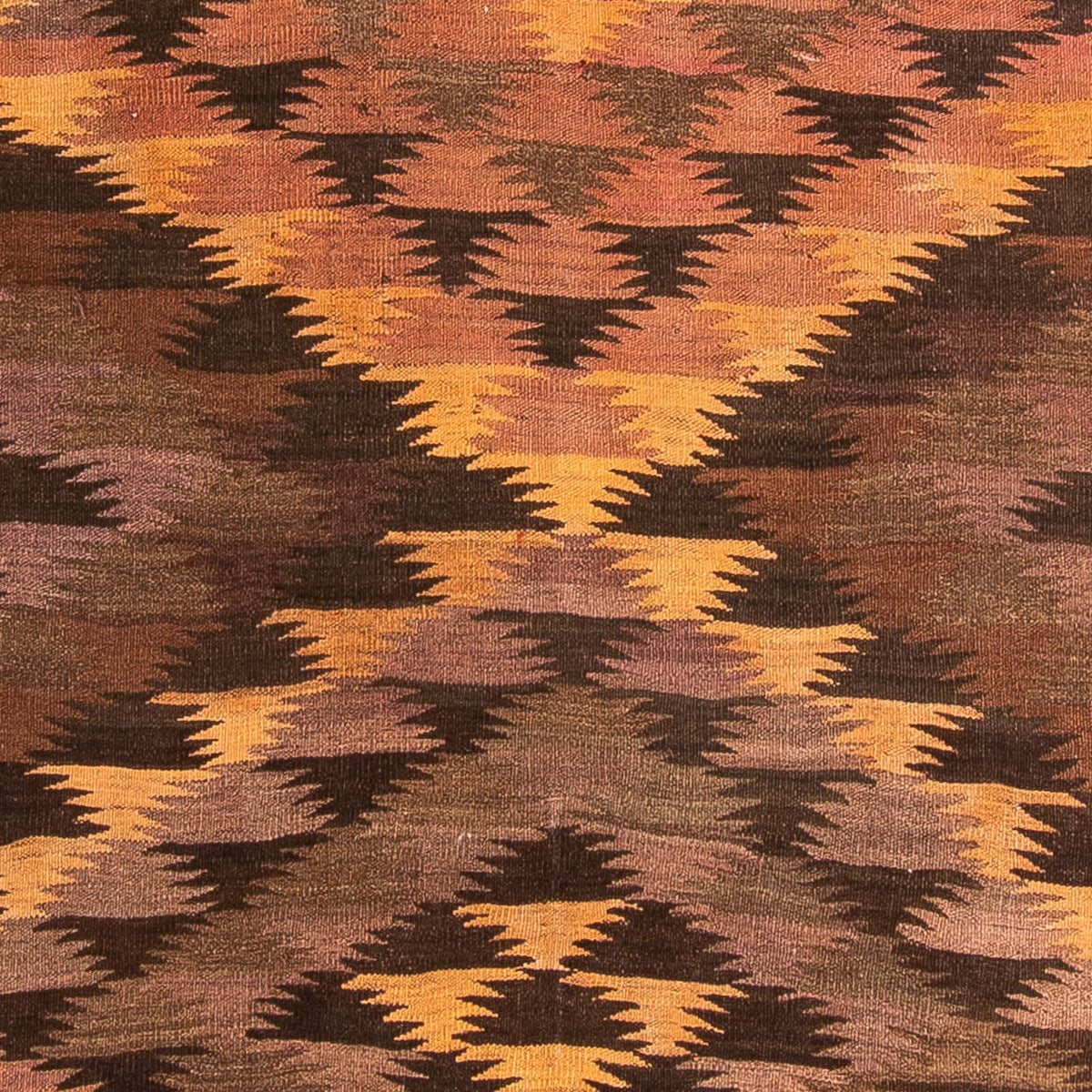 Runner Kelim-matta - gammal - 380 x 145 cm - flerfärgad