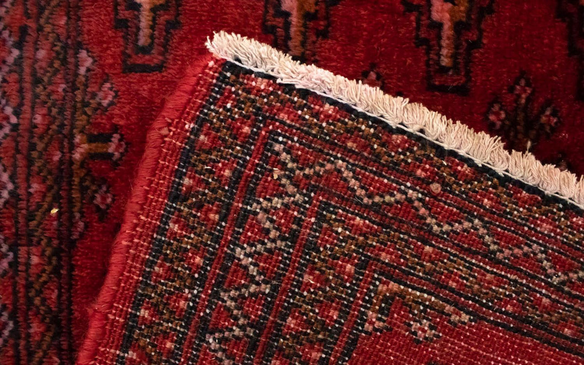 Turkaman-matta - 130 x 60 cm - röd