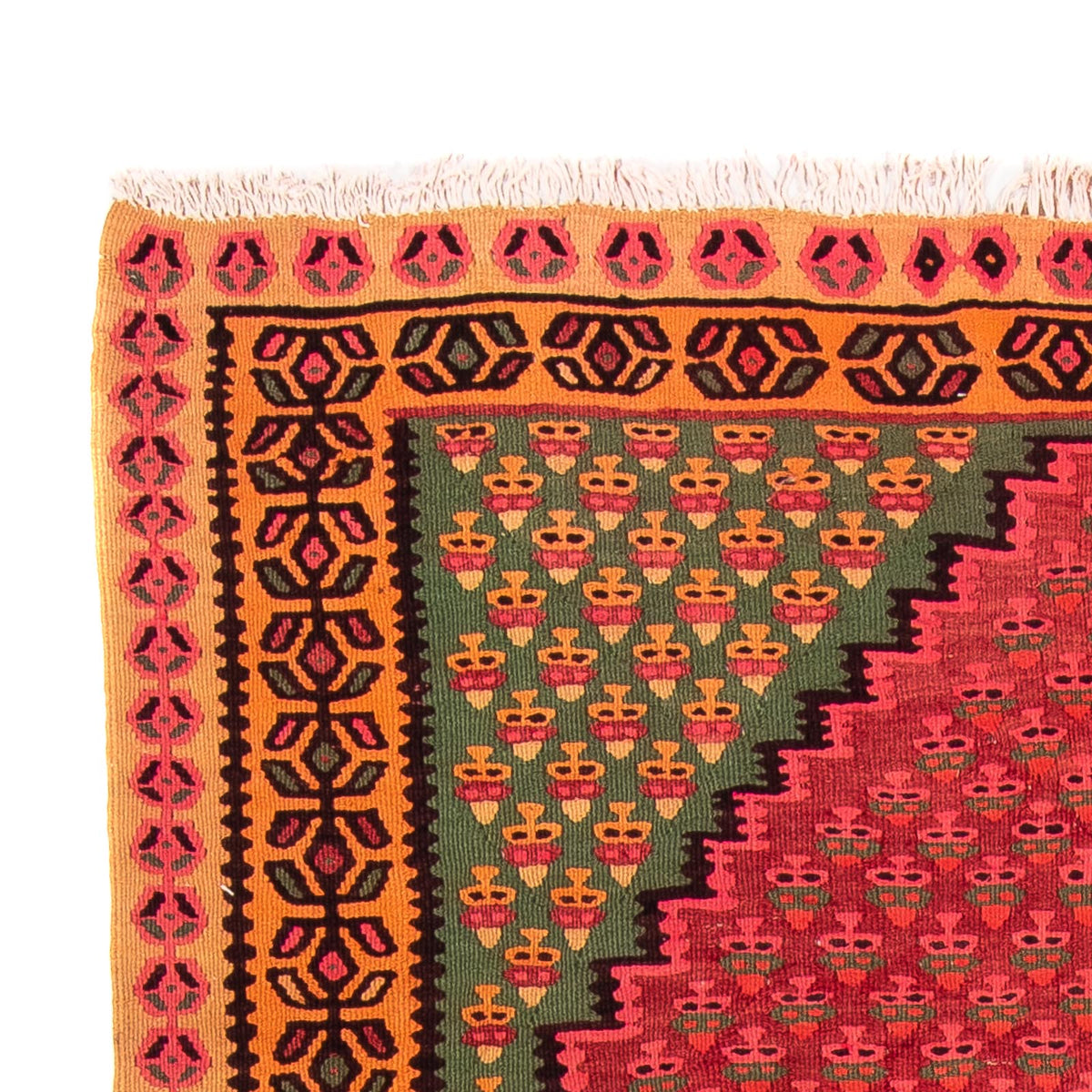 Kelim-matta - gammal - 280 x 145 cm - flerfärgad