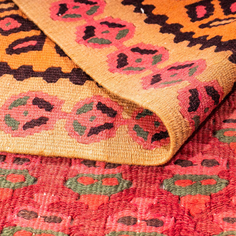 Kelim-matta - gammal - 280 x 145 cm - flerfärgad