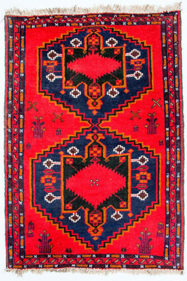 Baluch-matta - 141 x 92 cm - röd