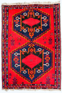 Baluch-matta - 141 x 92 cm - röd