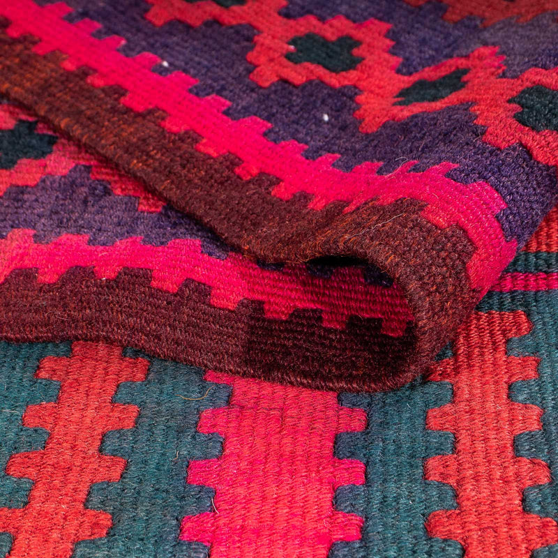 Runner Kelim-matta - gammal - 345 x 150 cm - flerfärgad