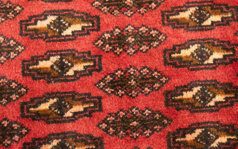 Runner Turkaman-matta - 100 x 50 cm - röd