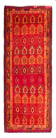 Runner Kelim-matta - gammal - 395 x 155 cm - flerfärgad