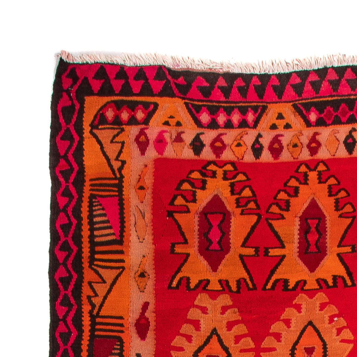 Runner Kelim-matta - gammal - 395 x 155 cm - flerfärgad