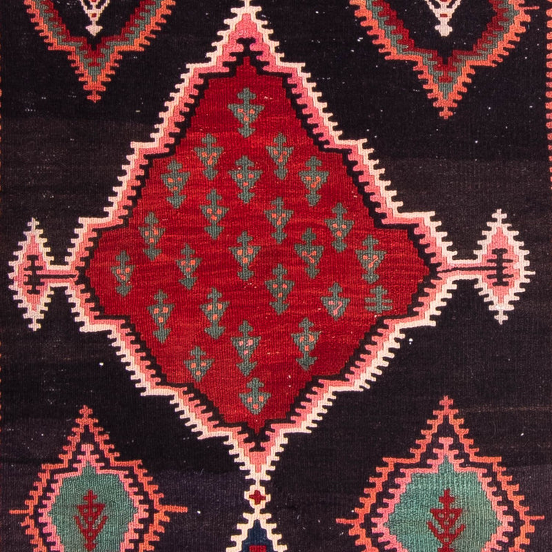 Runner Kelim-matta - gammal - 370 x 100 cm - flerfärgad