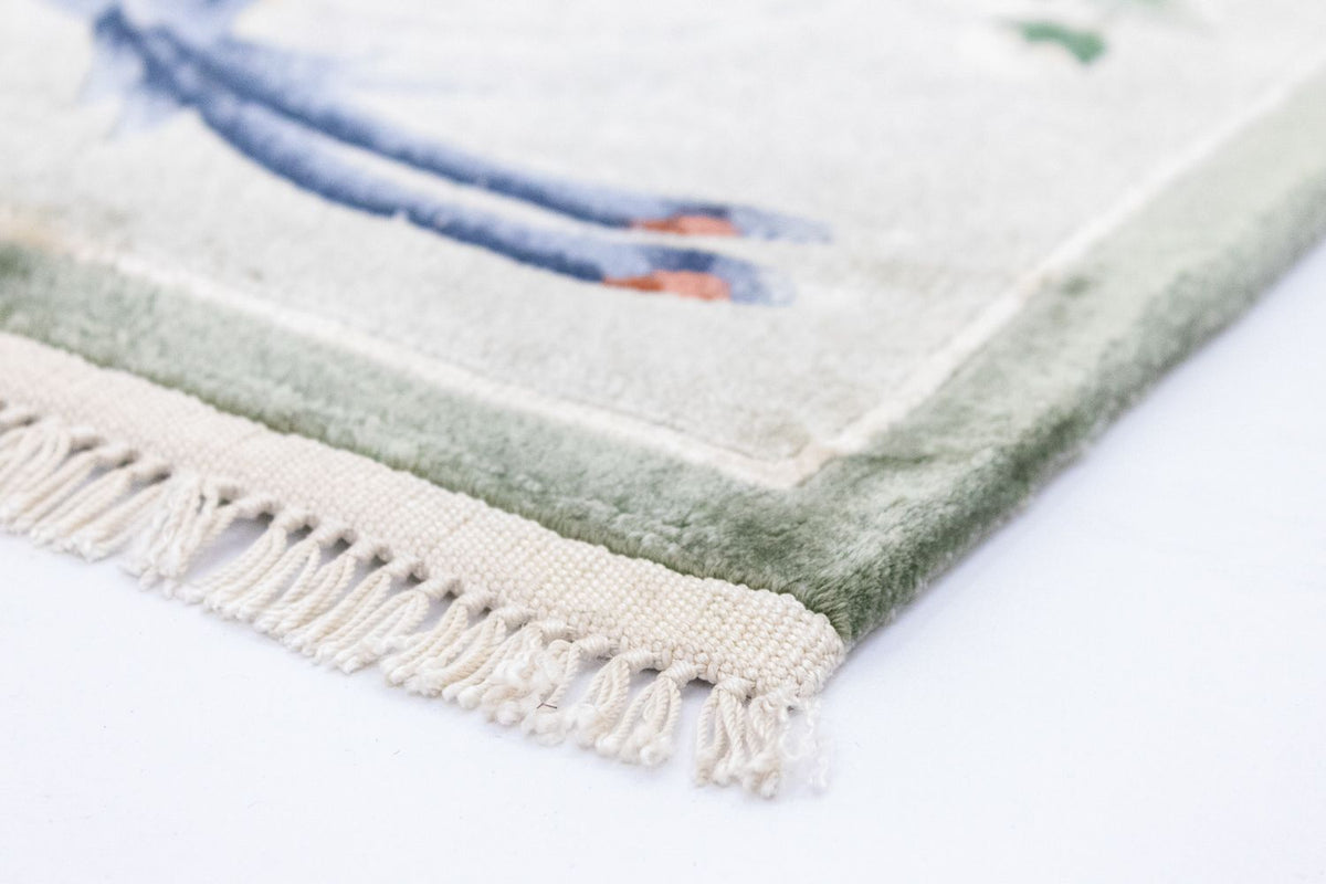 Silk matta - China Silk kvadrat  - 31 x 31 cm - flerfärgad