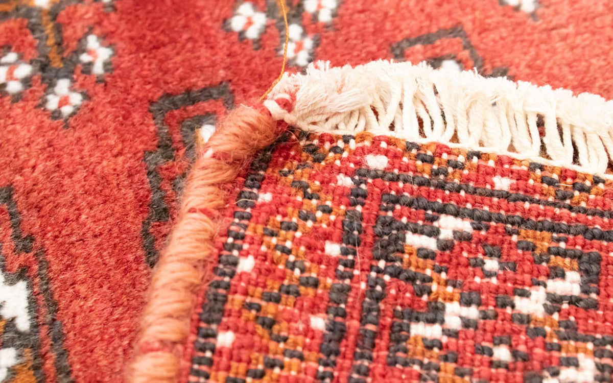 Runner Turkaman-matta - 100 x 50 cm - röd