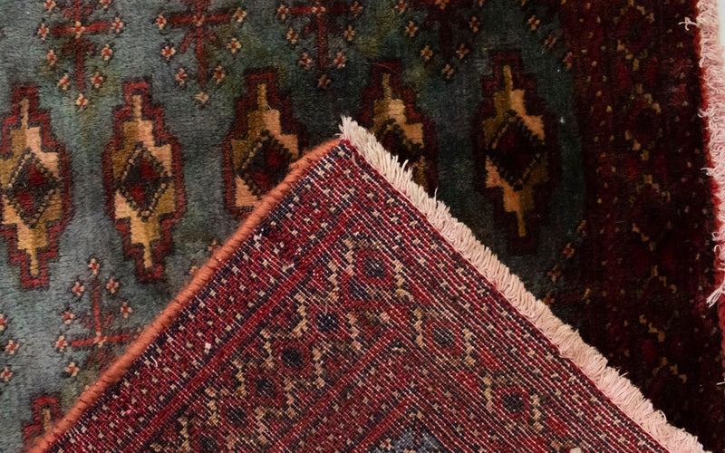 Turkaman-matta - 130 x 60 cm - blå