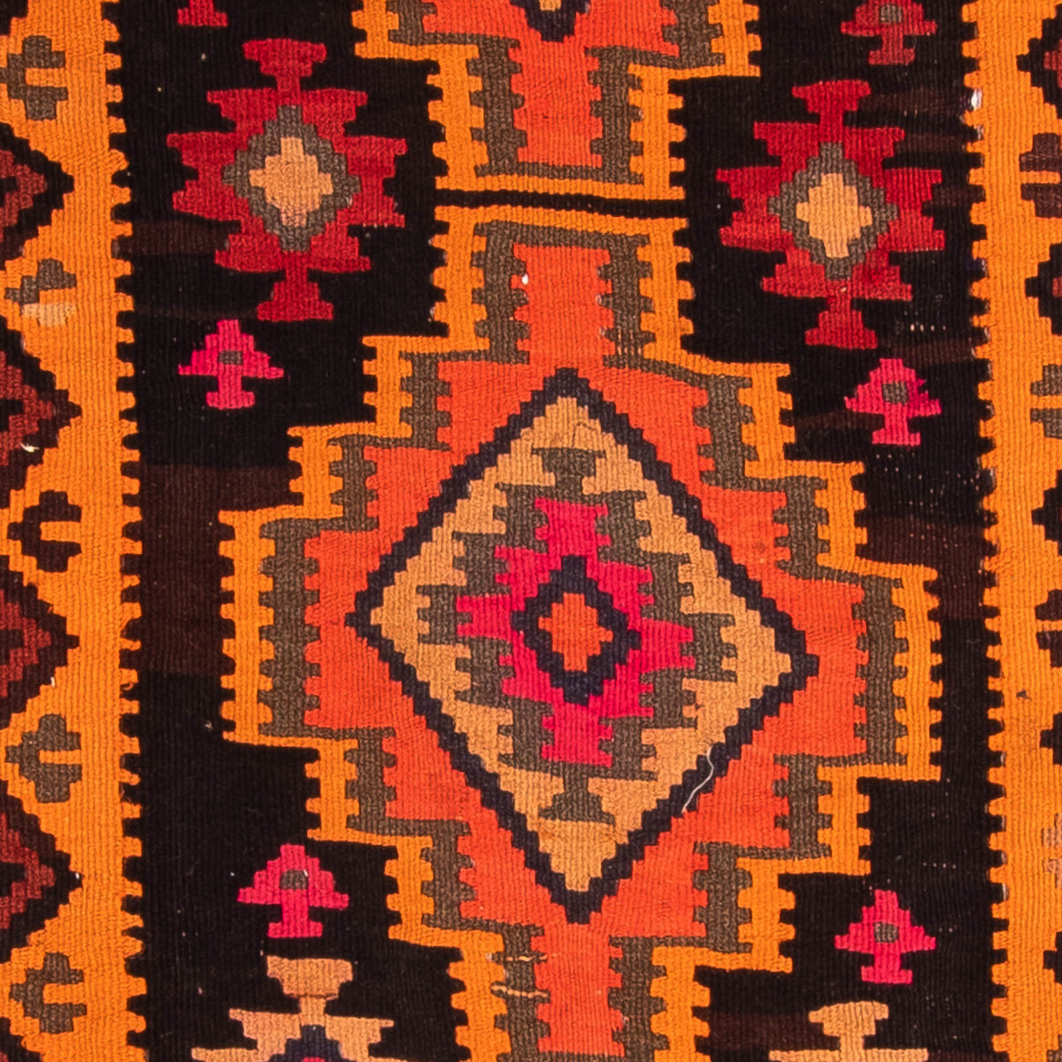 Runner Kelim-matta - gammal - 225 x 150 cm - flerfärgad