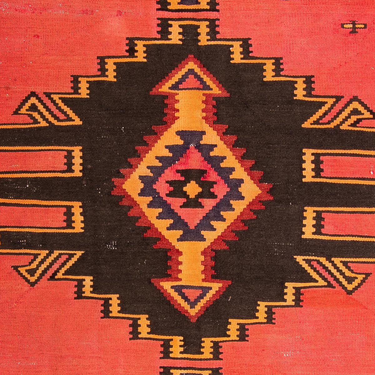 Kelim-matta - gammal - 287 x 160 cm - flerfärgad