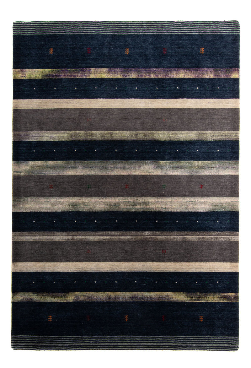 Gabbeh matta - Loribaft Softy - 240 x 172 cm - mörkblå
